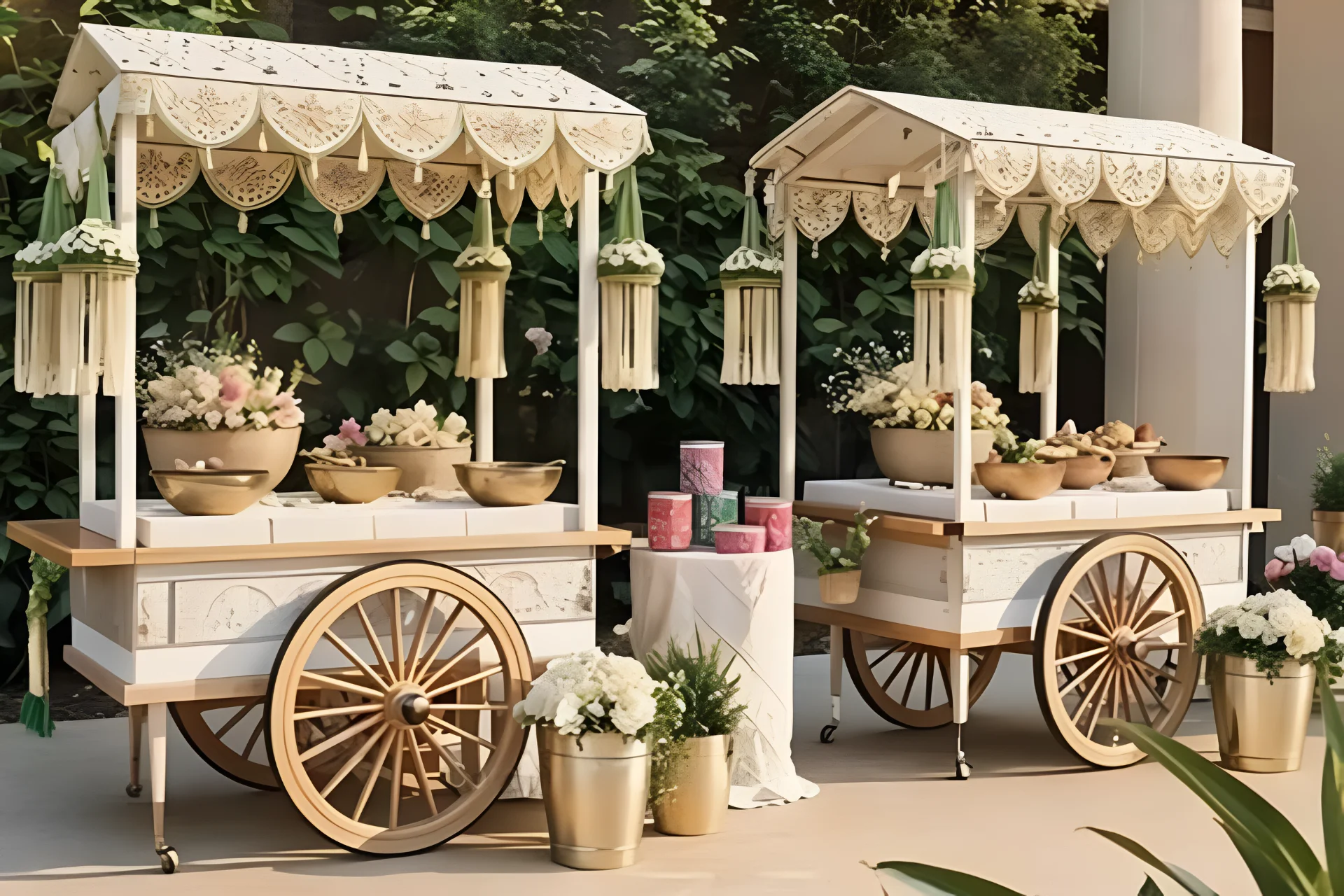Live chaat station at Indian wedding keeping guests entertained between functions