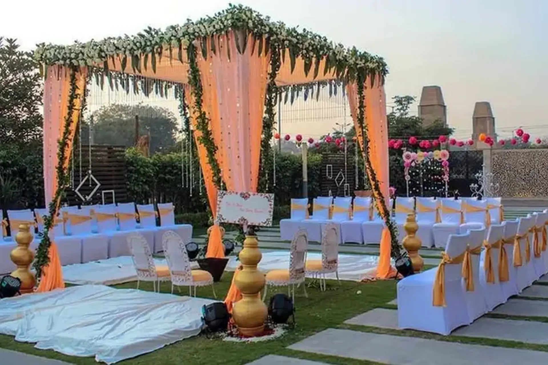 Open Air Lavish Mandap decor by One Stoppers Event
