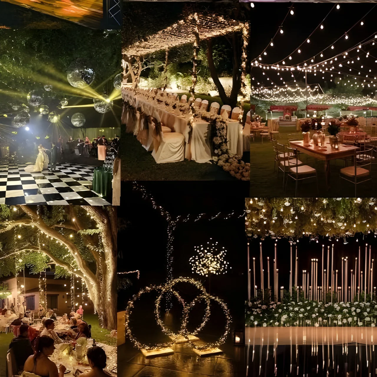 Enchanted garden fairytale Sangeet Indian wedding fairy lights greenery floral arch décor 2026