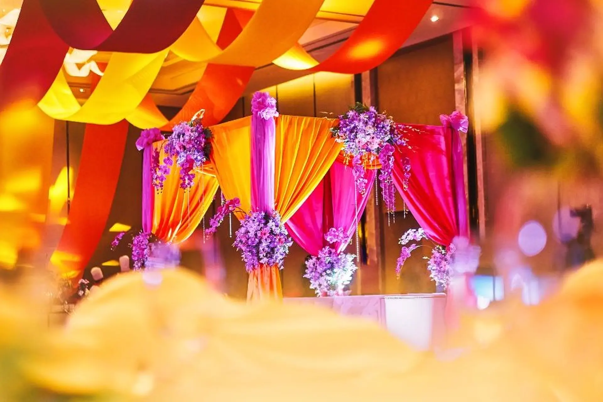 Engagement Ceremony Stage Decor by Rainbow Nine Events