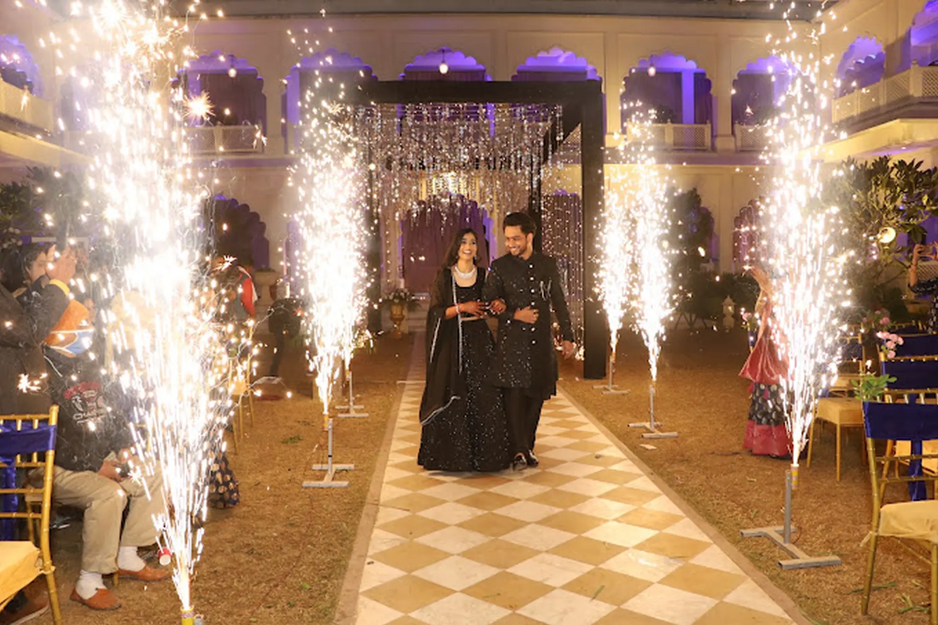 Wedding Reception Entrance Decor by Sanj Events & Entertainment