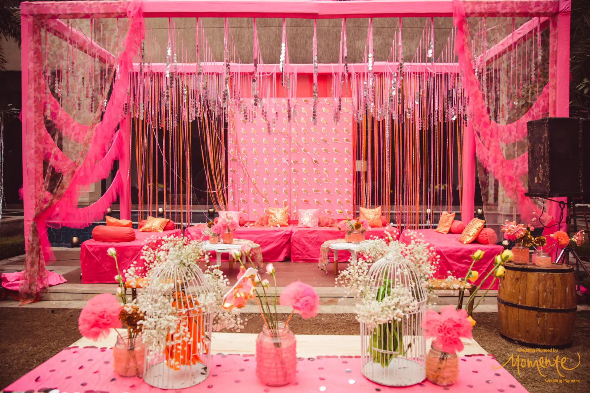 Aesthetic Pink Setup by Momente Wedding Planners
