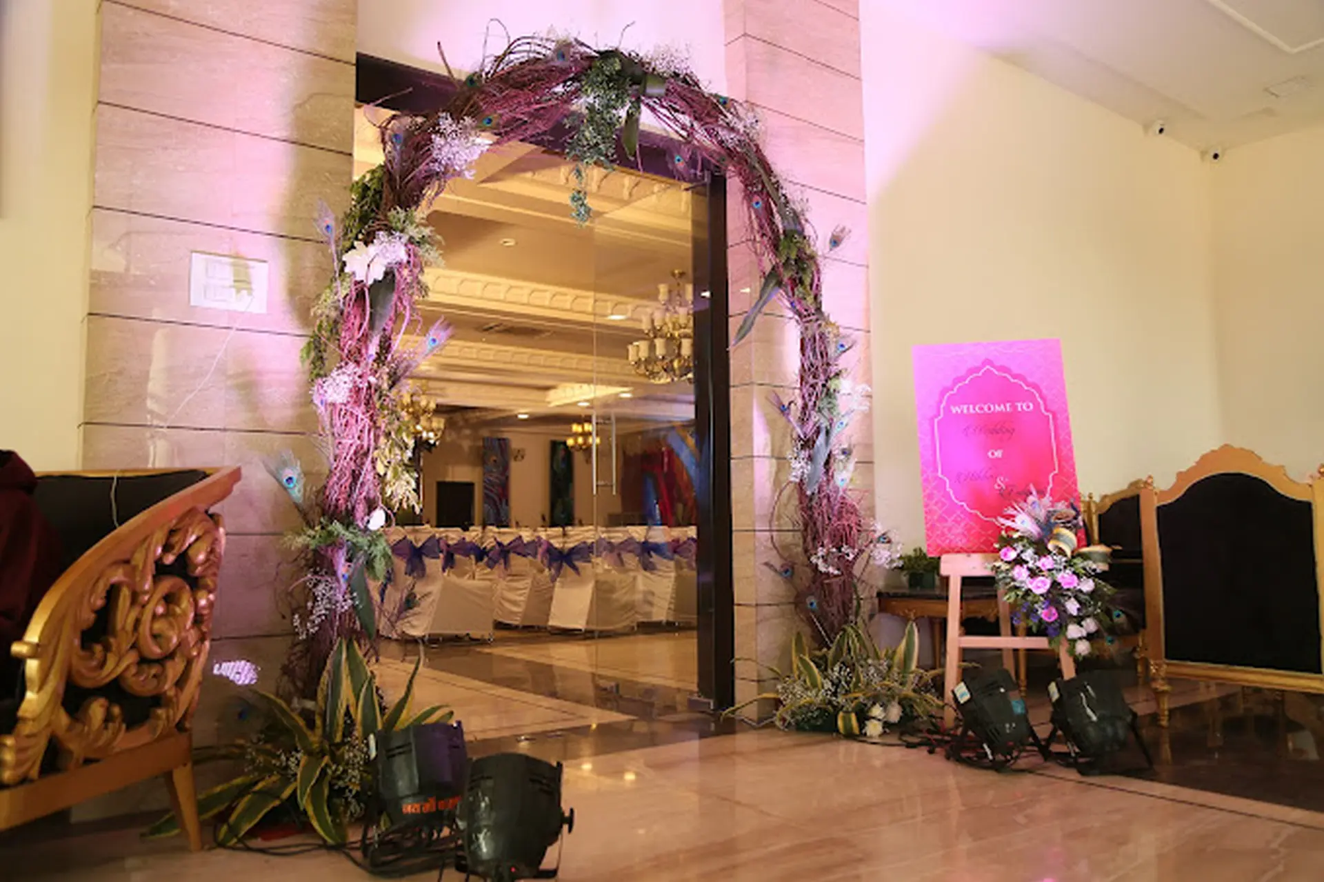 Floral Draped Entrance Decor by The Divine Catchers