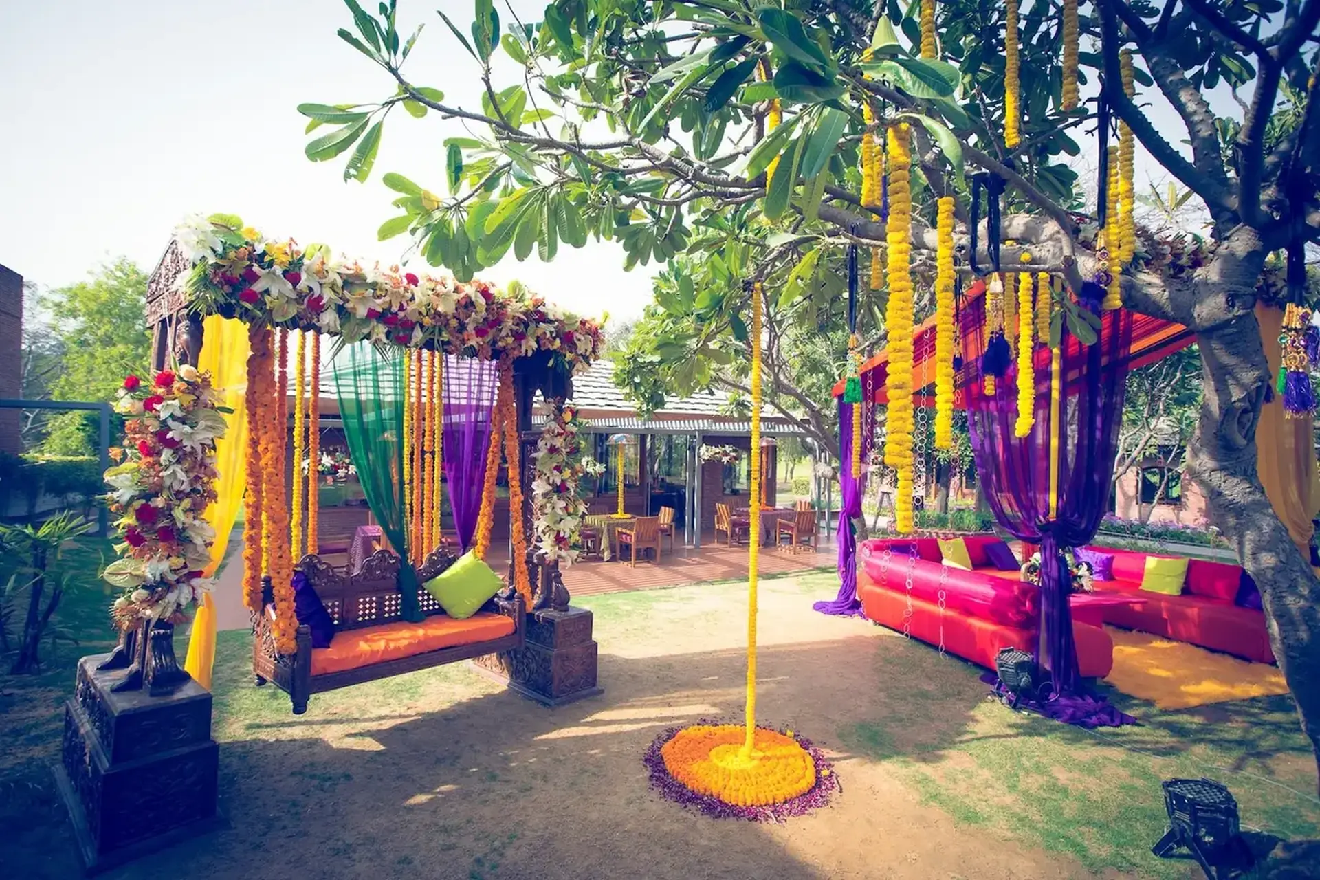 Mehendi Function Decor by Happy Day Event & Wedding Planner