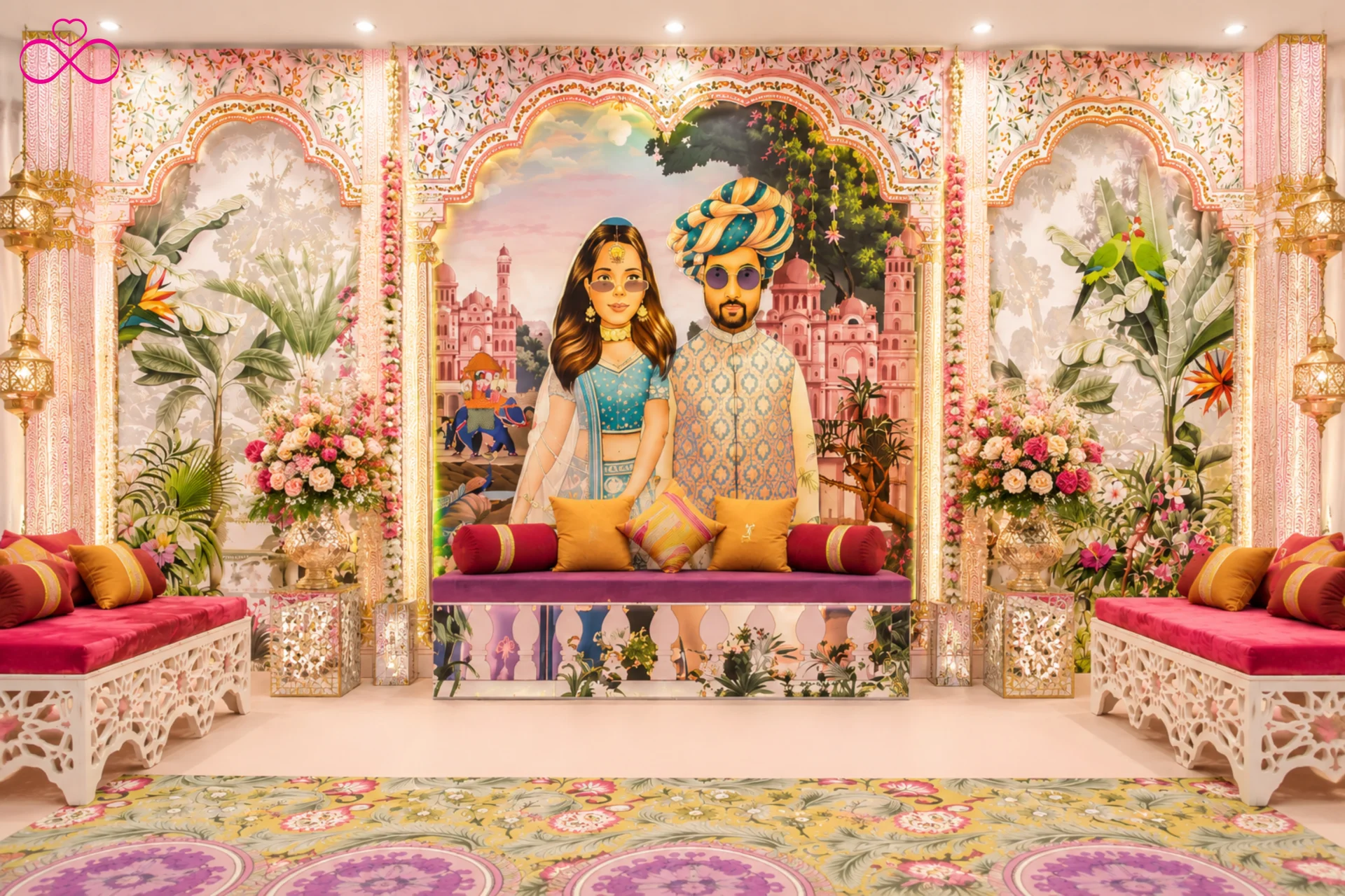 Marwari haveli heritage Maayra ceremony courtyard decor 2026