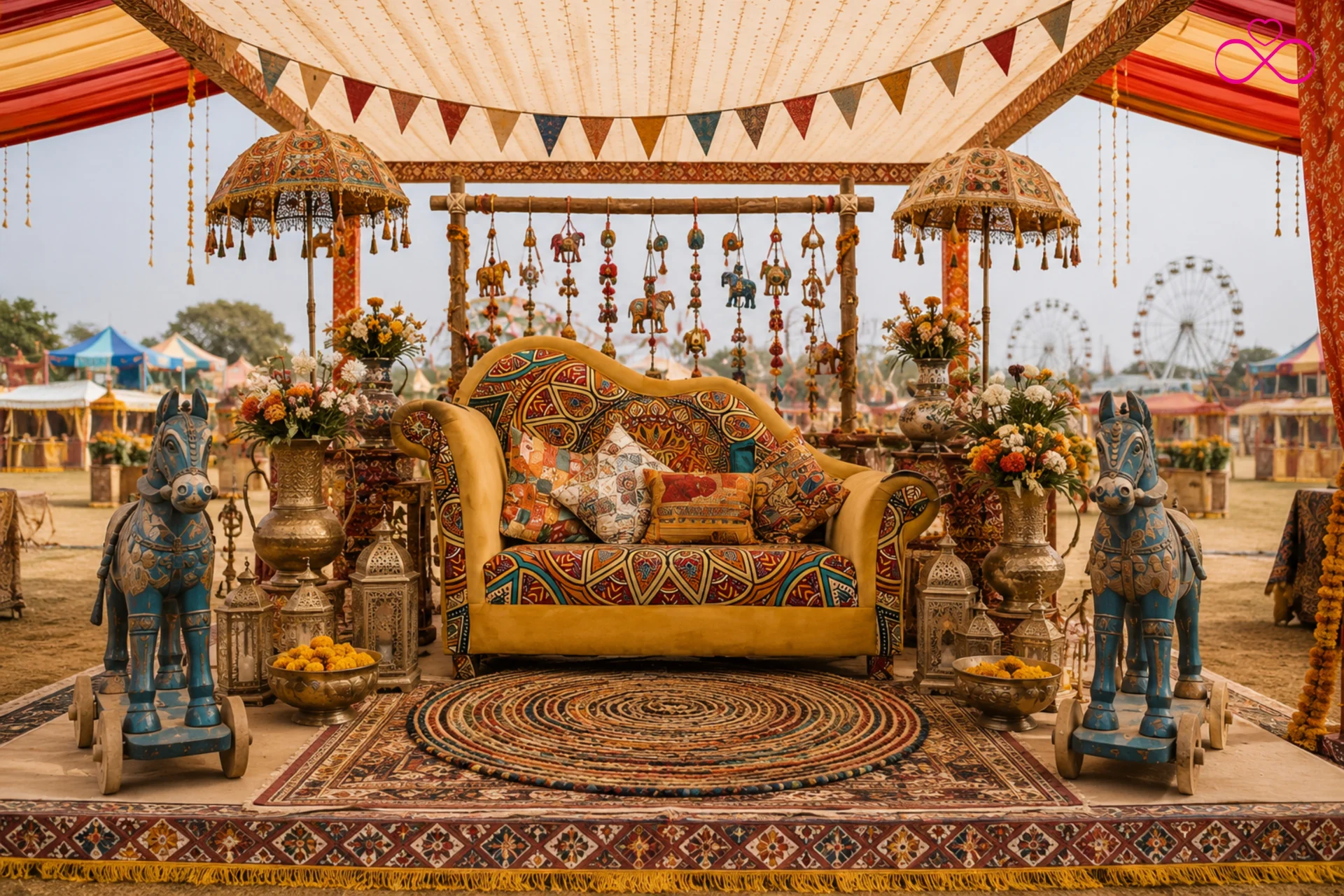 Pushkar mela festive bazaar theme Maayra decor 2026