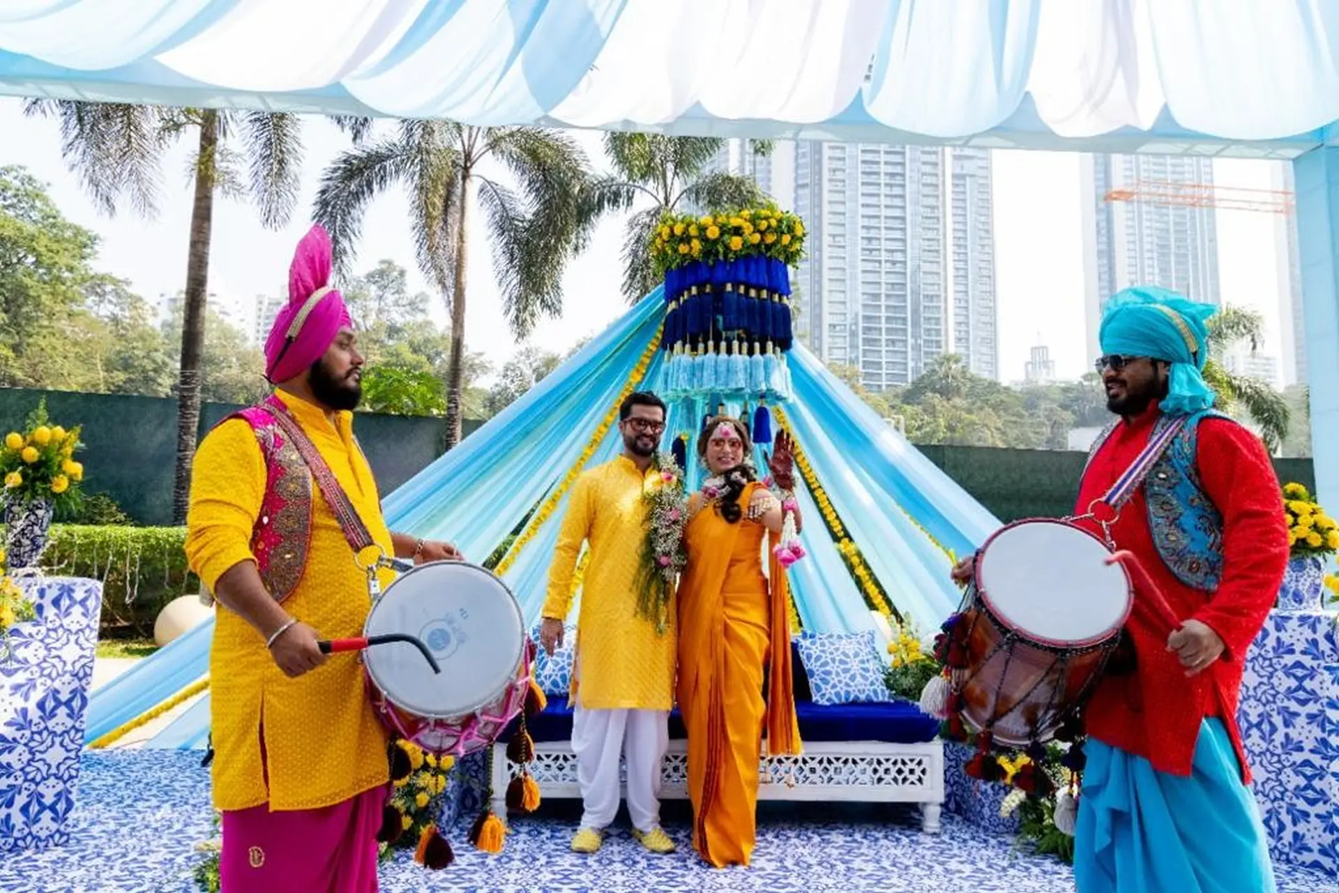 Haldi Function Decor by The Blooming Story India