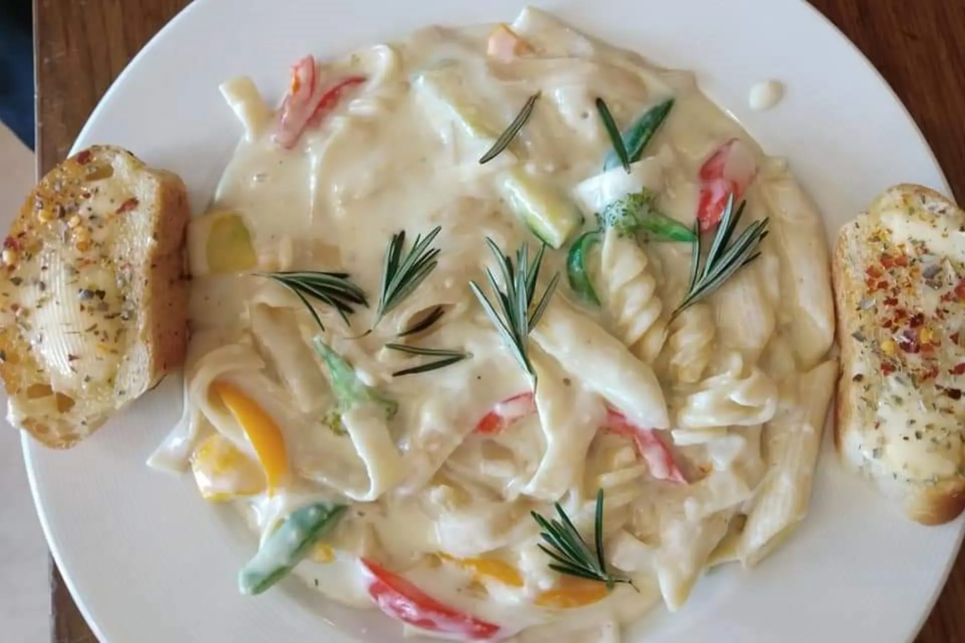 White Cheese Sauce Pasta by Kailash Parbat Udaipur
