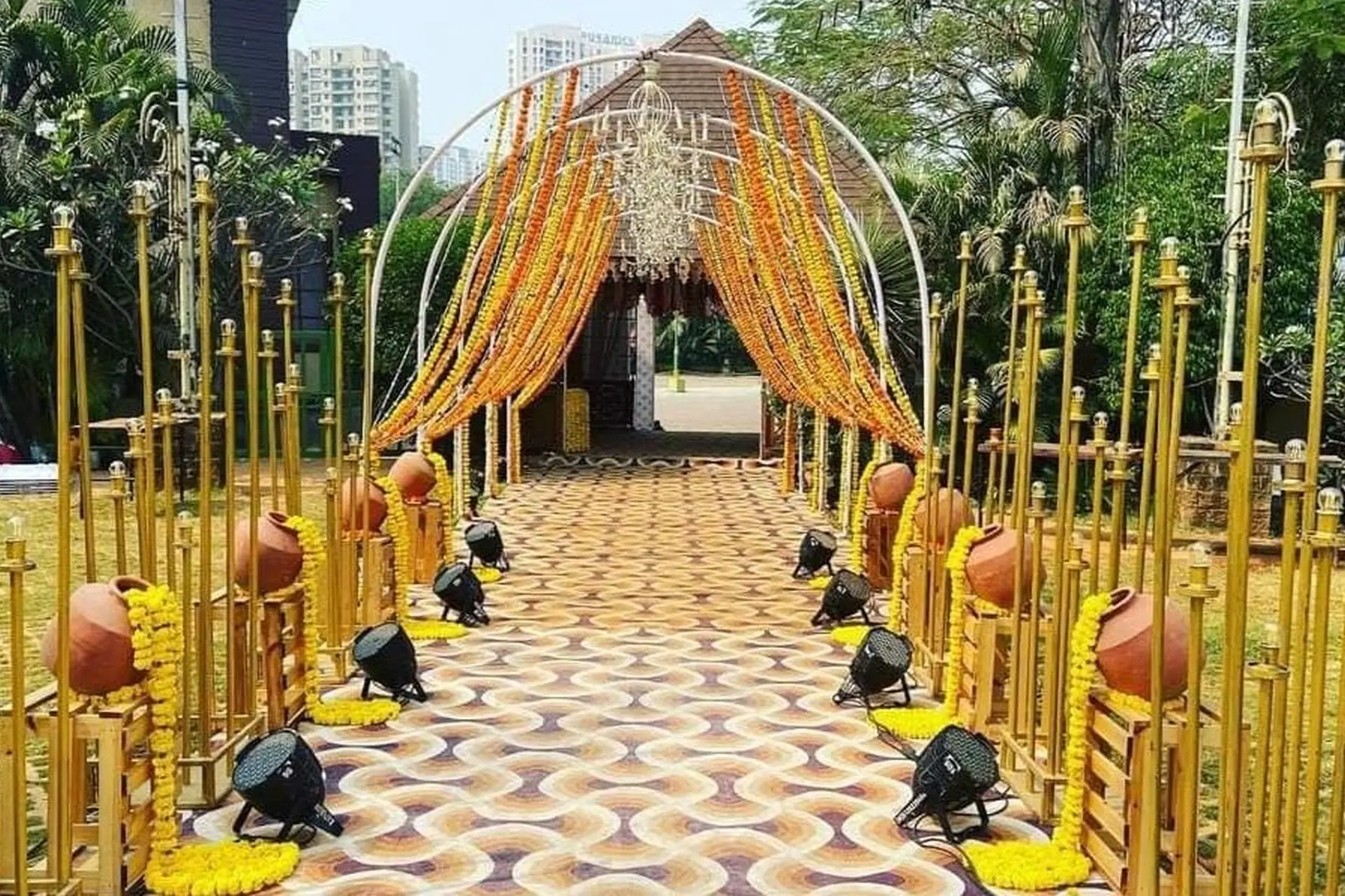 Floral Entrance Decor by Dreamz Event Management