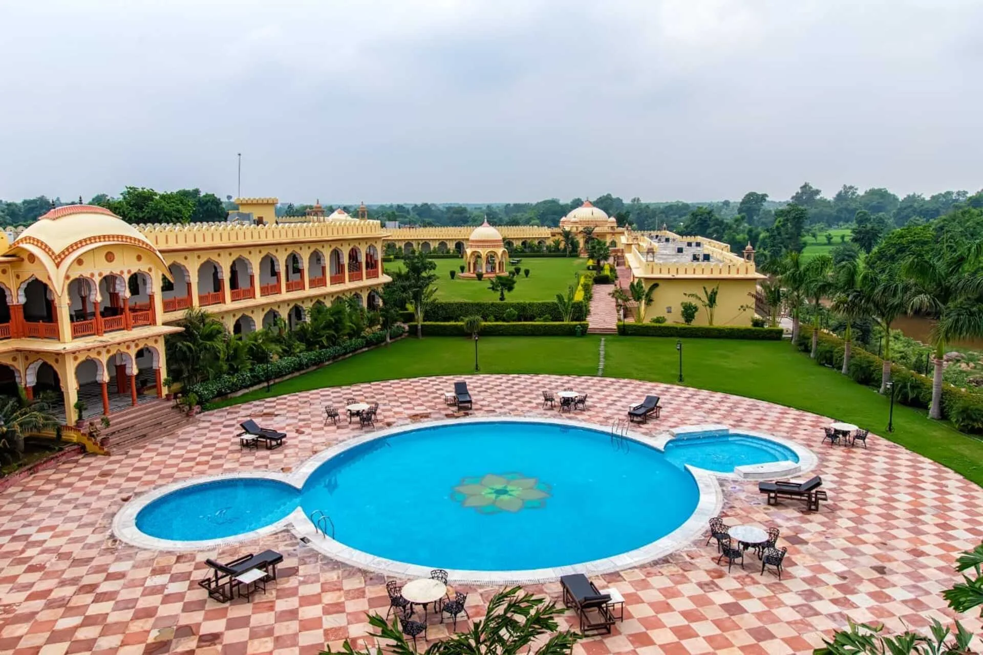 Poolside of Hotel Raj Mahal The Palace