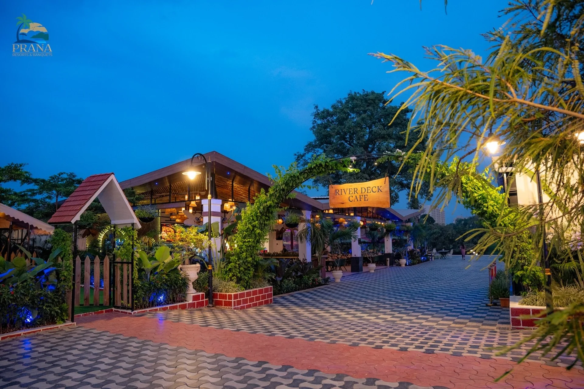 Entrance of Prana Resorts and Banquets