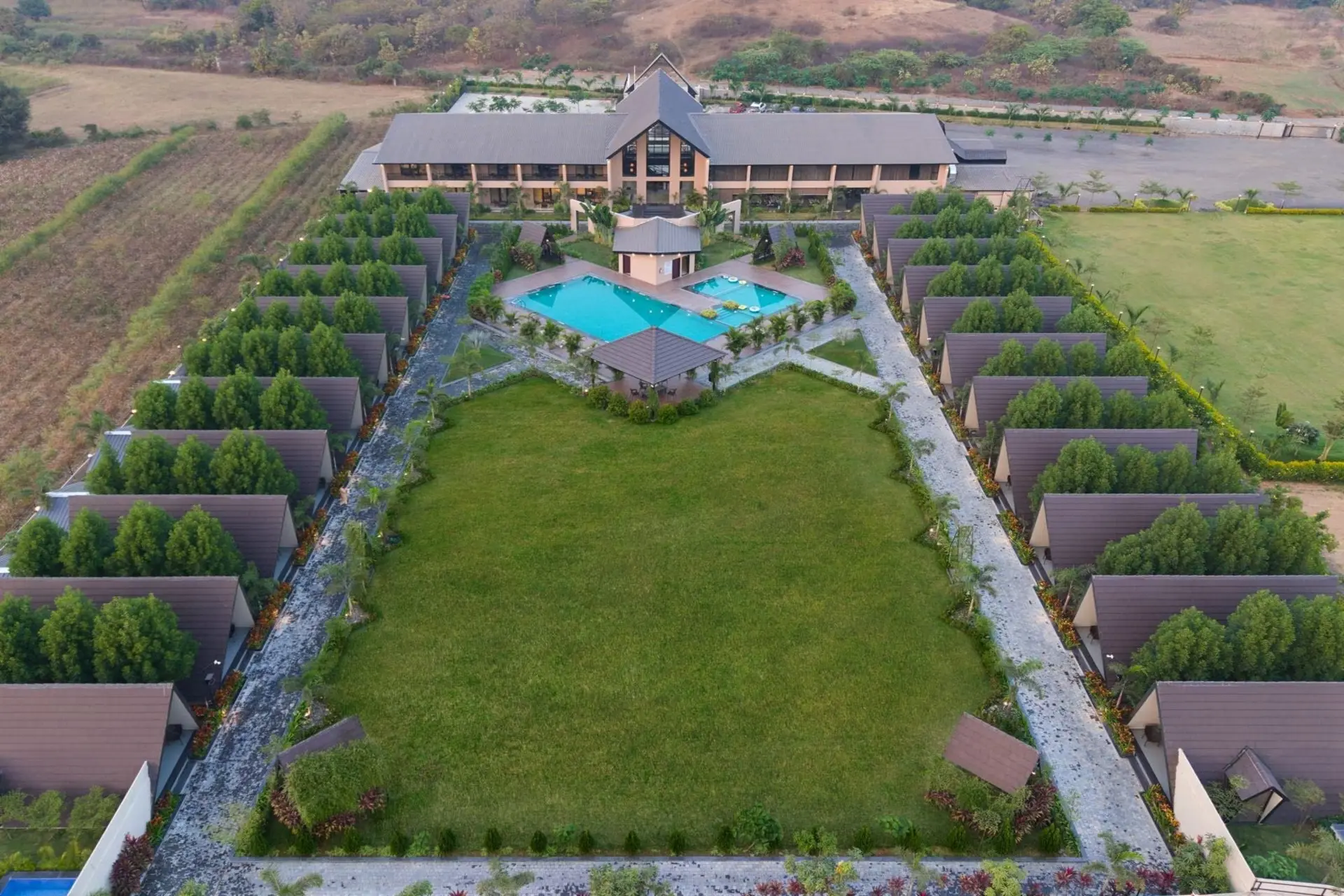 Aerial View of Regenta Resort Vindhyachal