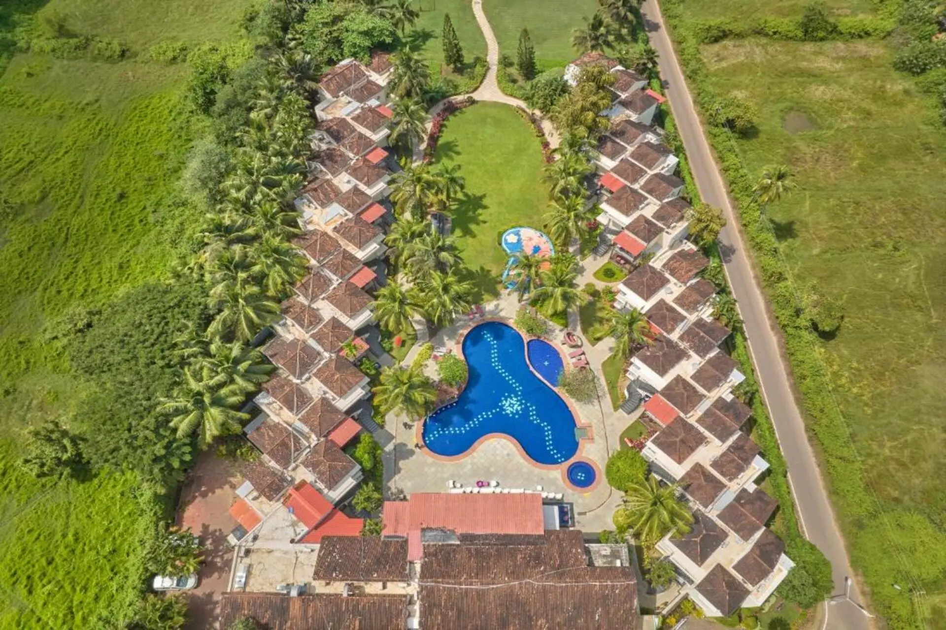 Aerial View of Royal Orchid Beach Resort
