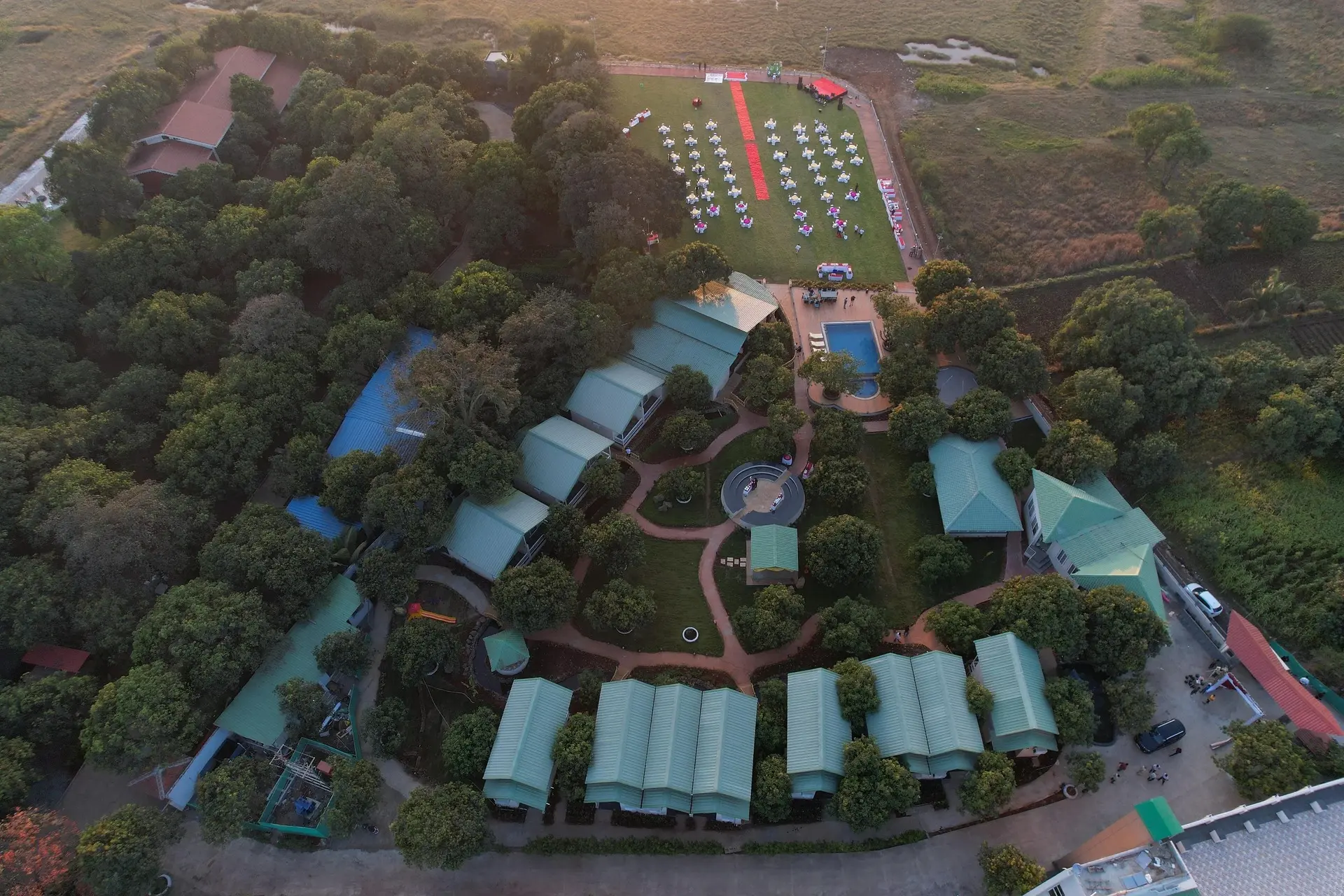 Aerial View of Mango Leaf Lake Resort