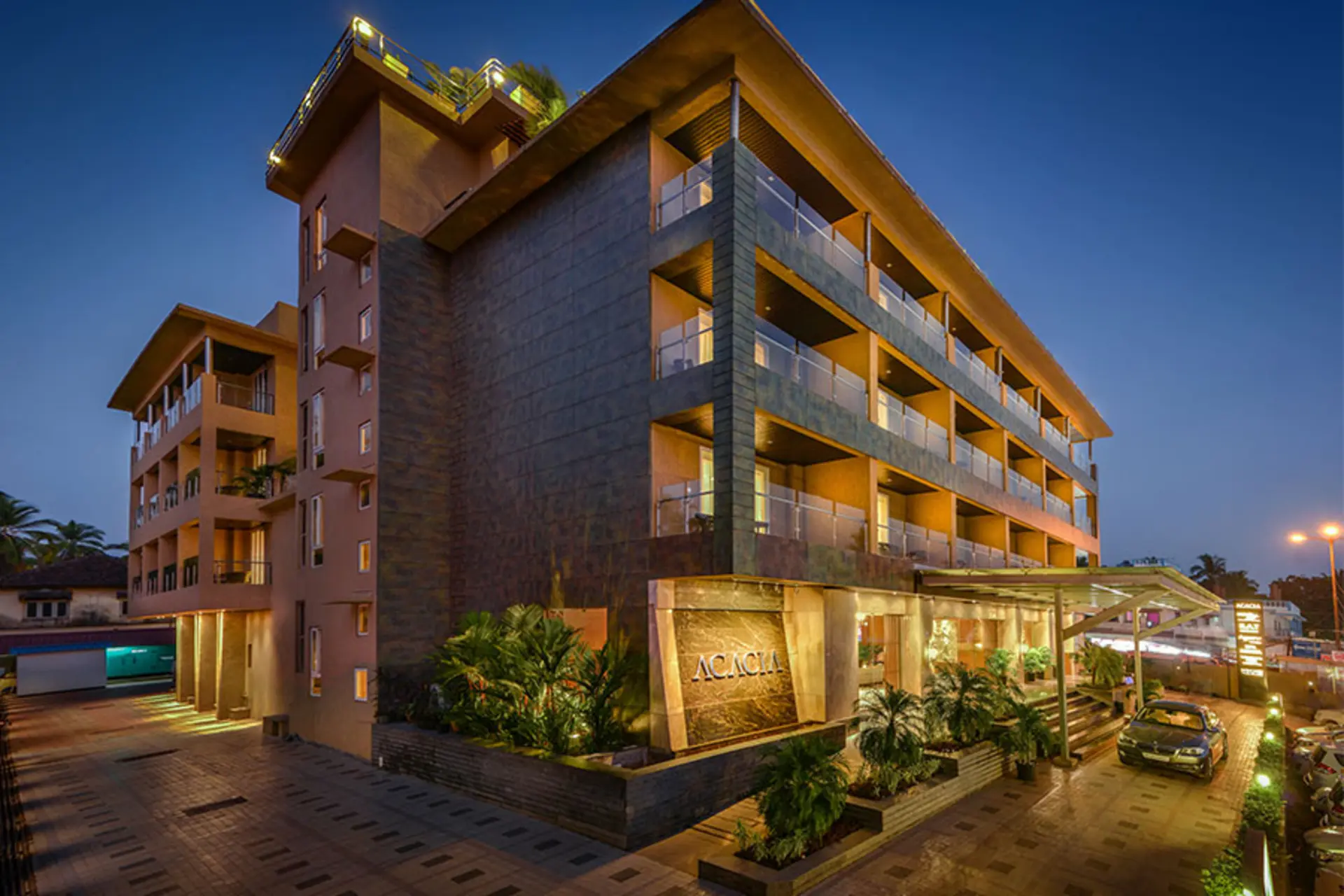 Exterior of The Acacia Hotel and Spa