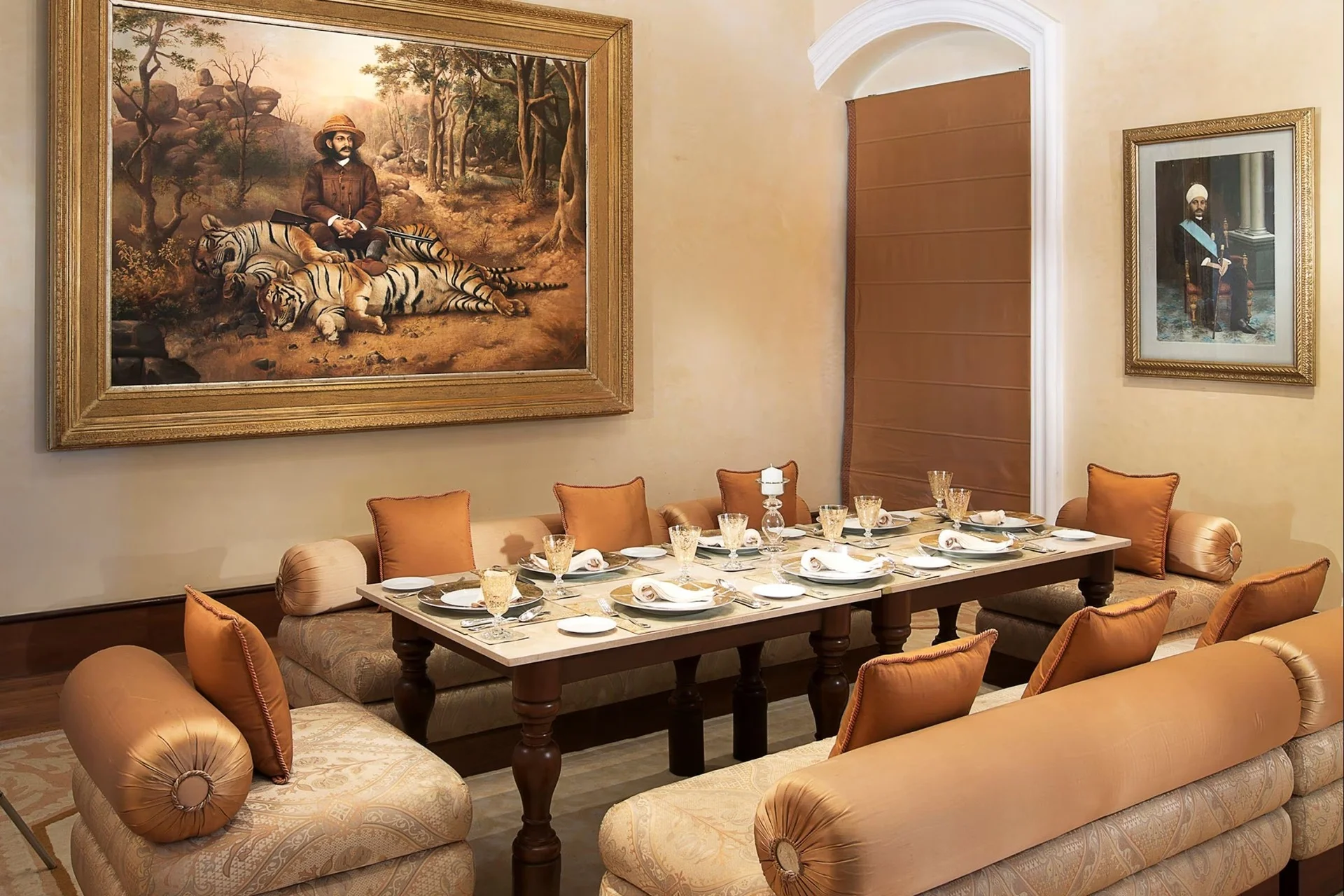 Seating at Taj Falaknuma Palace