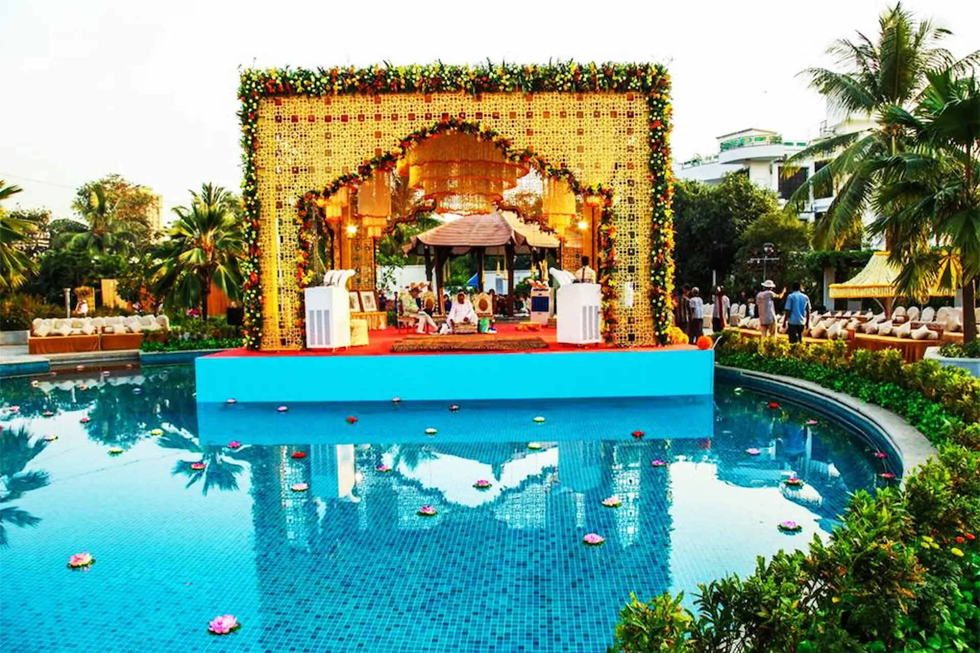 Eskay Resorts Pool area with Vidhi Mandap