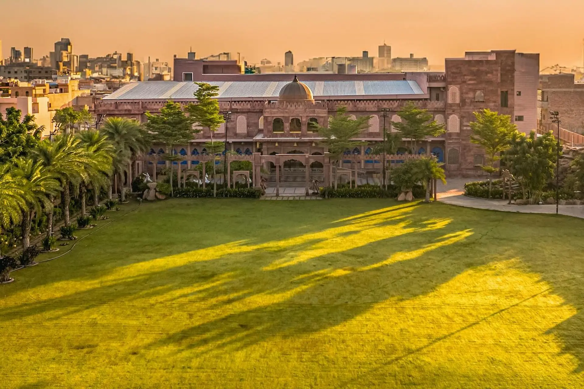 Lawn Area of Amritam Palace