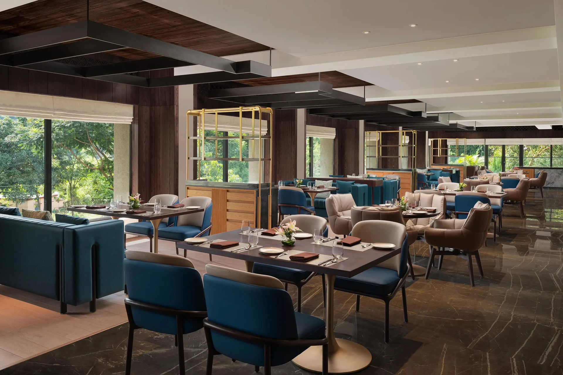 Riviera Café dining experience at Le Méridien Dehradun Resort and Spa