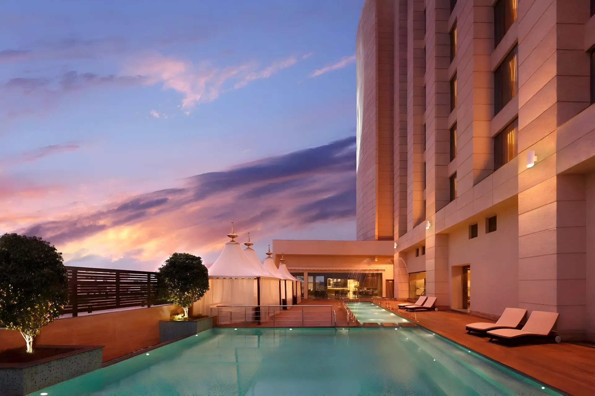 Poolside of Hilton Jaipur